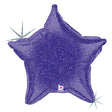 Foil Balloon Purple Holographic Star 21 Inch