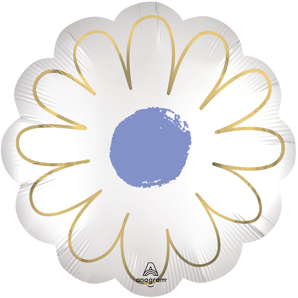 Foil Balloon Satin Purple Daisy 21 Inch