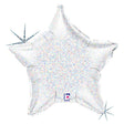 Foil Balloon Silver Holographic Star