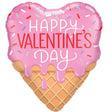 Foil Balloon Valentine's Waffle Cone
