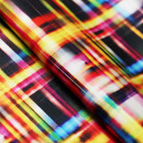 Optic Plaid Multi Polyester Spandex Fabric - Multicolor Plaid, 58/60" Width (1 Yard)