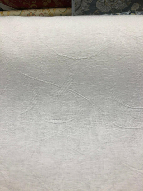 Gardenia Winter White Woven Drapery Fabric - Winter White, Woven, 57" Width (1 Yard)