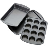 Wilton Perfect Results Muffin, Baking and Oblong Pan Bakeware Set, 3-Piece