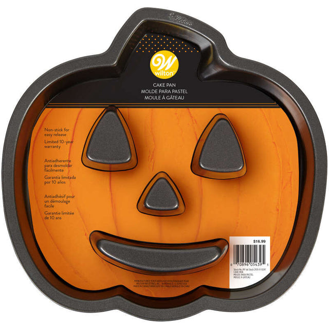 Wilton Halloween Non-Stick Pumpkin-Shaped Fluted Cake Pan, 11 x 10-Inch