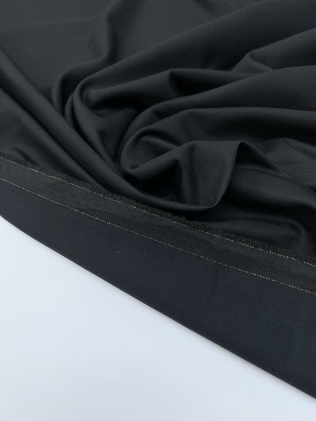 Italian Wool Fabric Black Blue