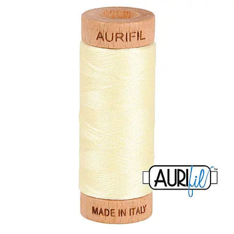 Cotton Thread 80wt Light Lemon Aurifil Spool