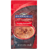 Ghirardelli Double Chocolate Hot Cocoa Mix Packet - 250/Case