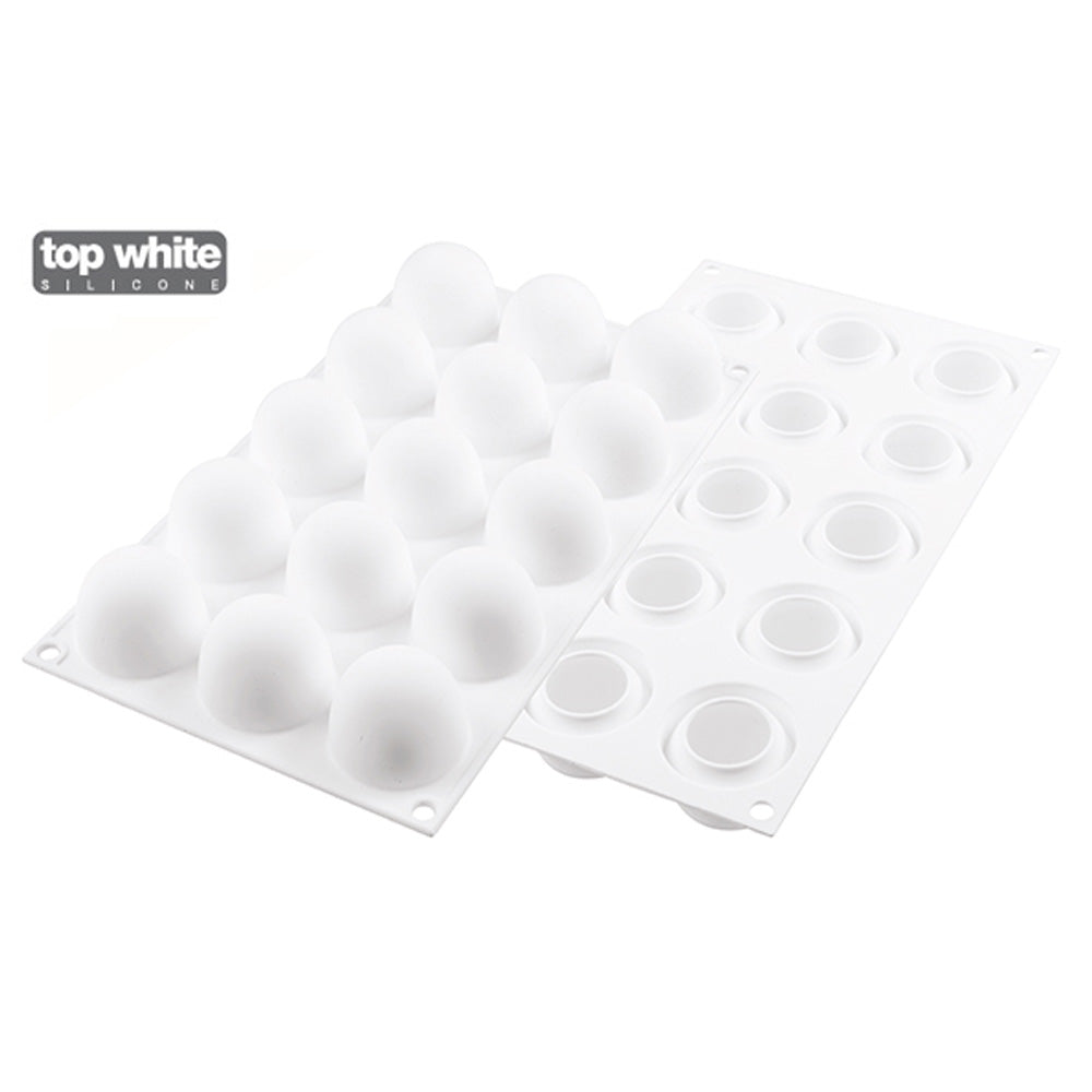 Silikomart "TRUFFLES 40" Mold Silicone Baking Mold, 15 Cavities