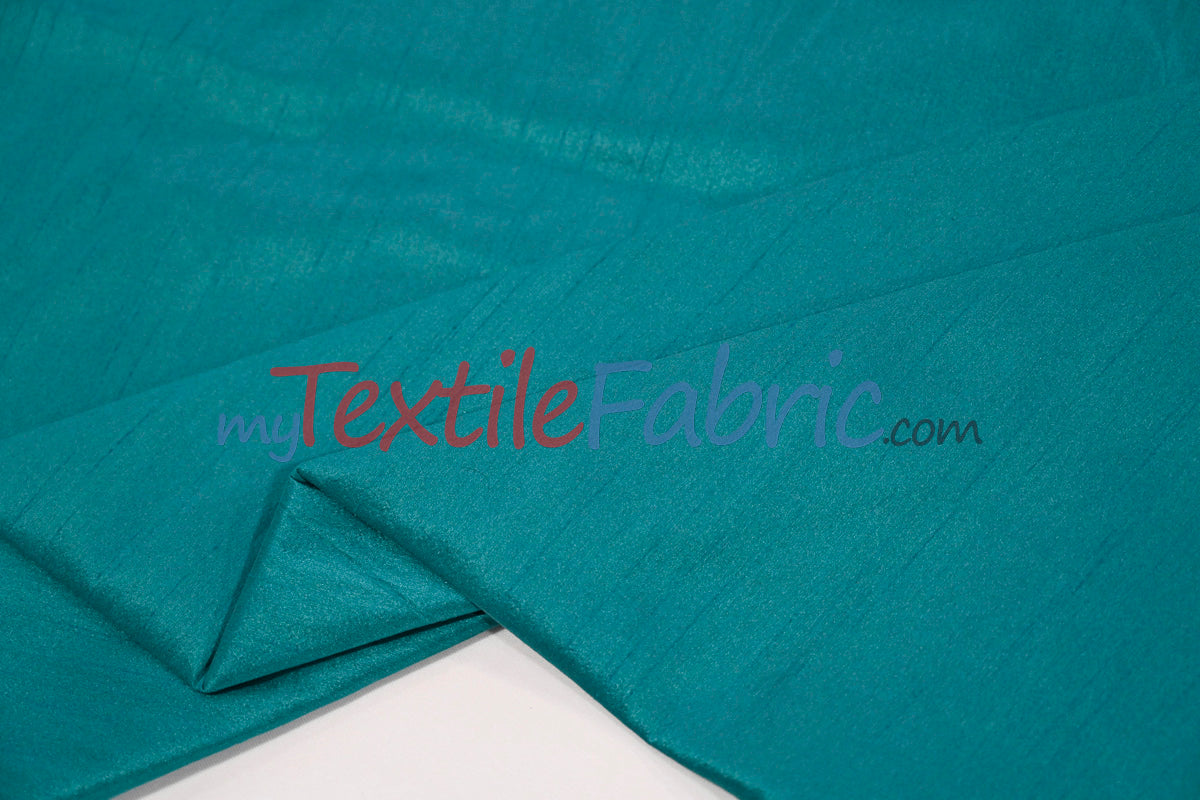 Faux Silk Polyester Dupioni Fabric - Solid Texture, 54" Width, Multiple Colors (Yards, Bolts, Sample Swatch)