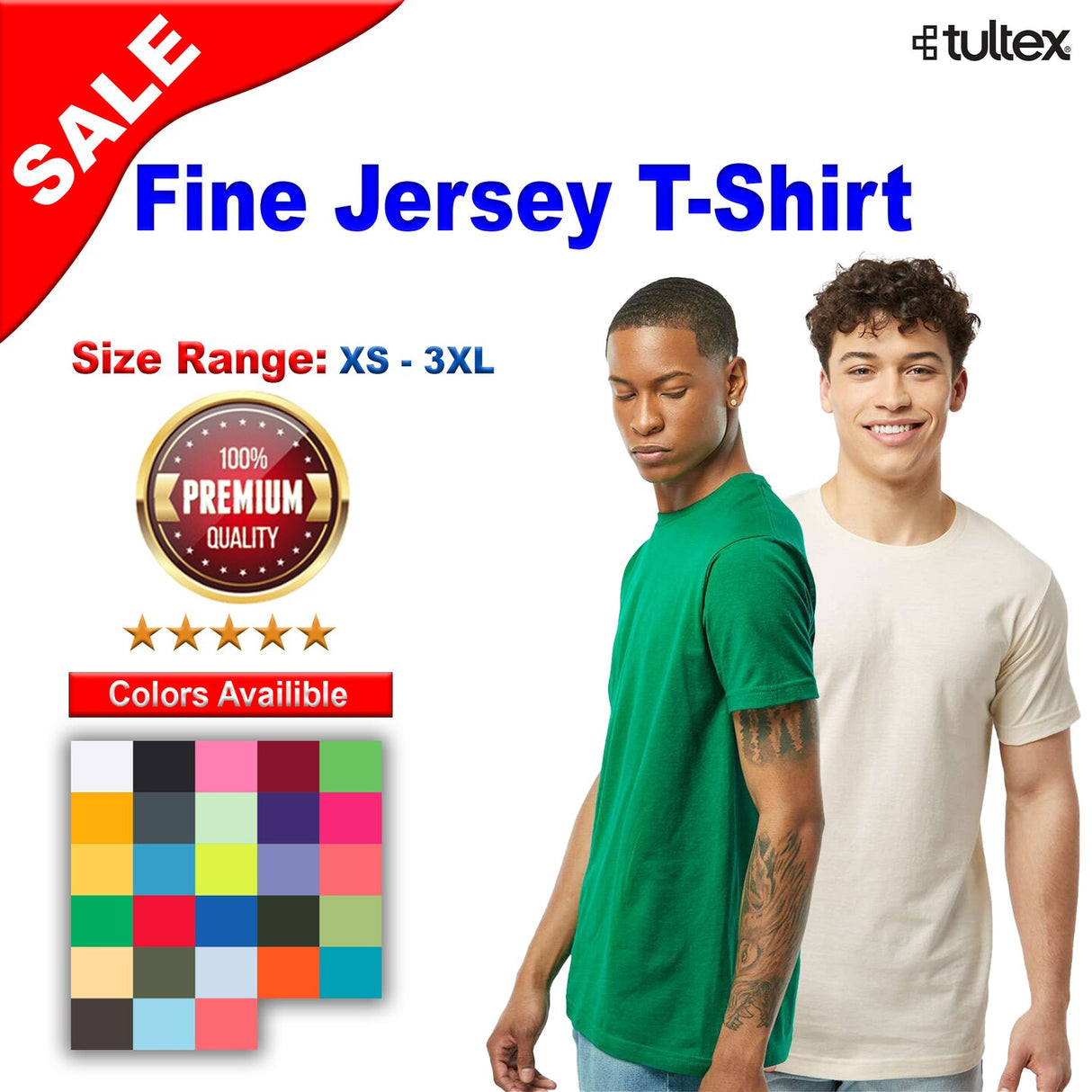 Tultex® Fine Jersey Crewneck Short Sleeve T-Shirt