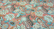 Waverly Sun N Shade Wild Card Peachtini 100 Percent Polyester Fabric - Pink, Taupe, Aqua, Green, Orange, Yellow, White, 54" Width (1 Yard)