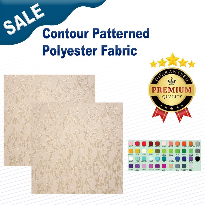 1 Yard Contour Patterned Polyester Fabric