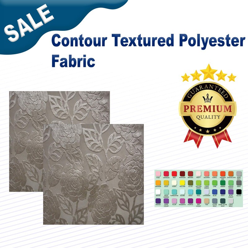 1 Yard Contour Textured Polyester Fabric