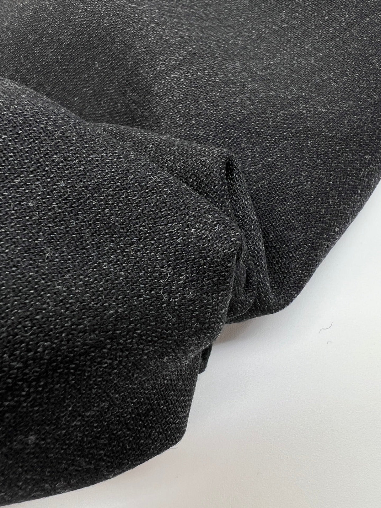 Italian Wool Fabric Gray Black