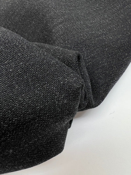 Italian Wool Fabric Gray Black