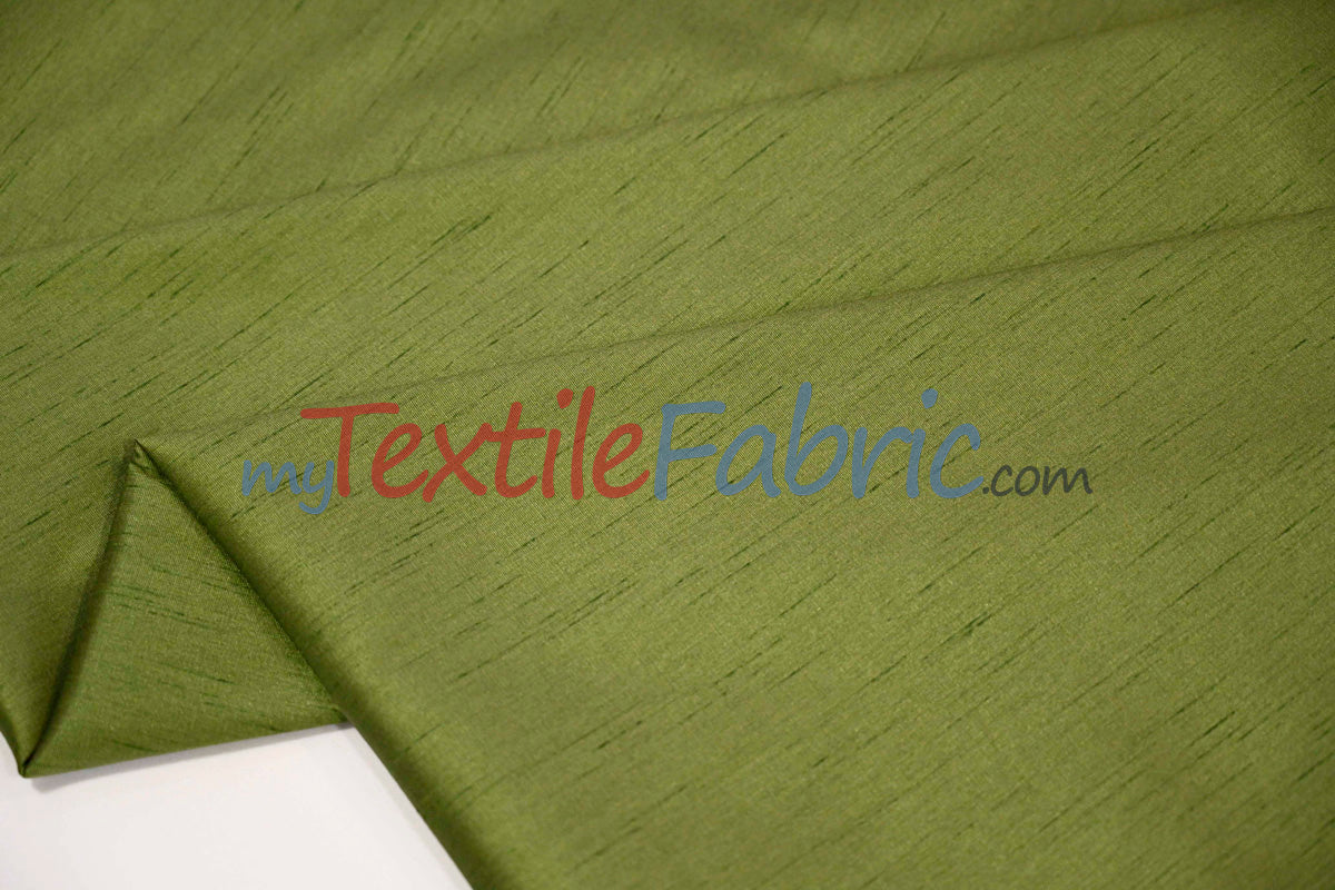 Faux Silk Polyester Dupioni Fabric - Solid Texture, 54" Width, Multiple Colors (Yards, Bolts, Sample Swatch)