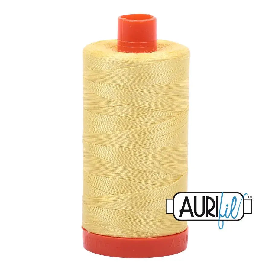 Cotton Thread 50wt Lemon Aurifil Large Spool
