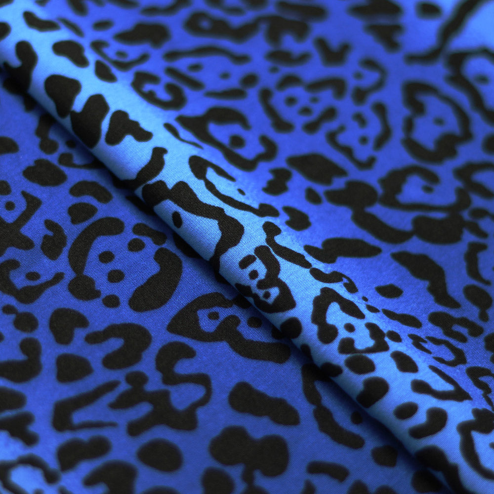 Cheetah Stripe Poly Spandex Fabric - Multicolor Cheetah Leopard Print, 58/60" Width (1 Yard)