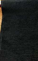 Barcelona Soft Chenille Upholstery Fabric - Black, 56" Width (1 Yard)