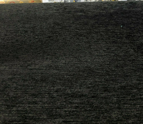 Barcelona Soft Chenille Upholstery Fabric - Black, 56" Width (1 Yard)