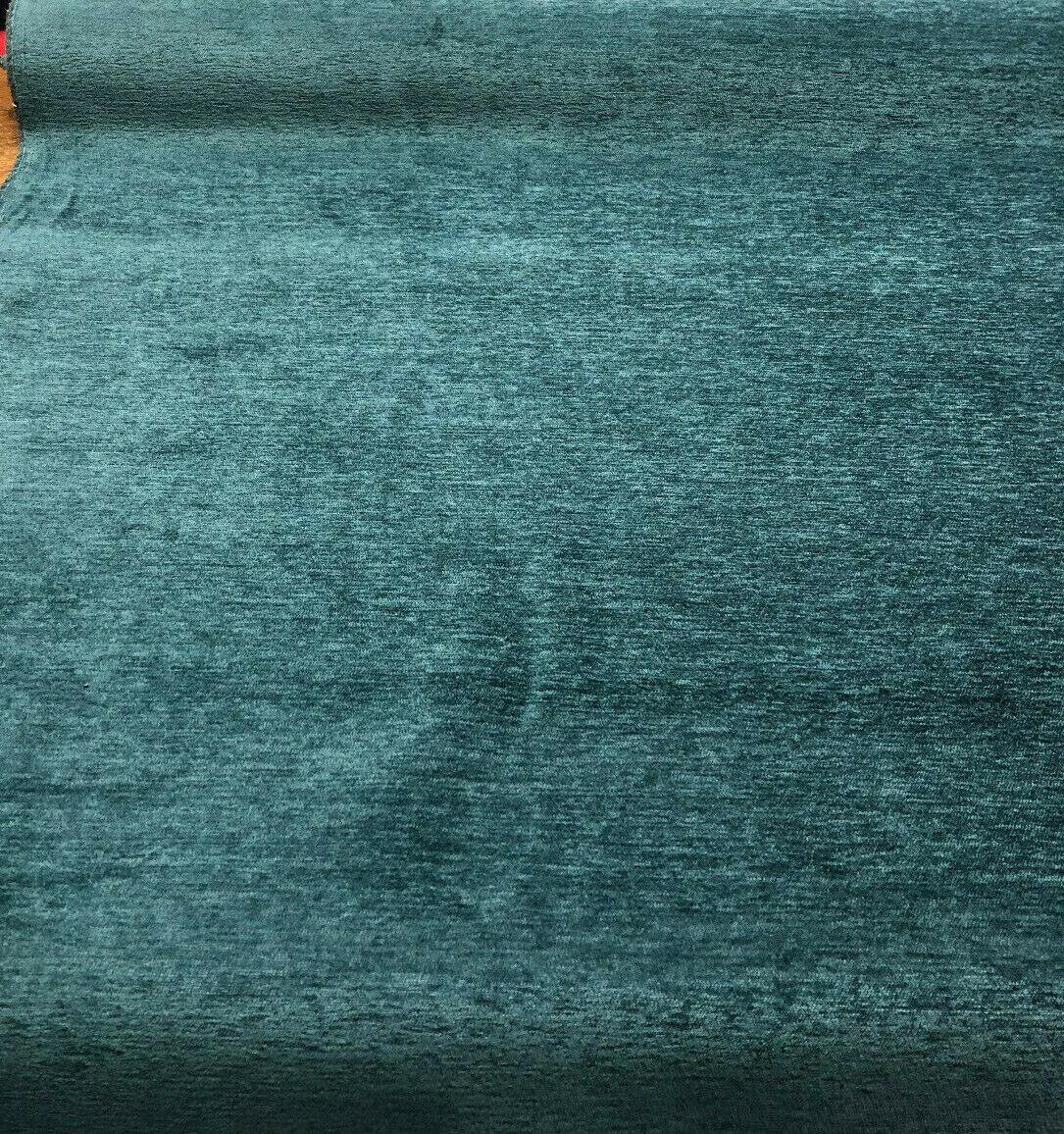 Barcelona Soft Chenille Upholstery Fabric - Turquoise Teal, 56" Width (1 Yard)