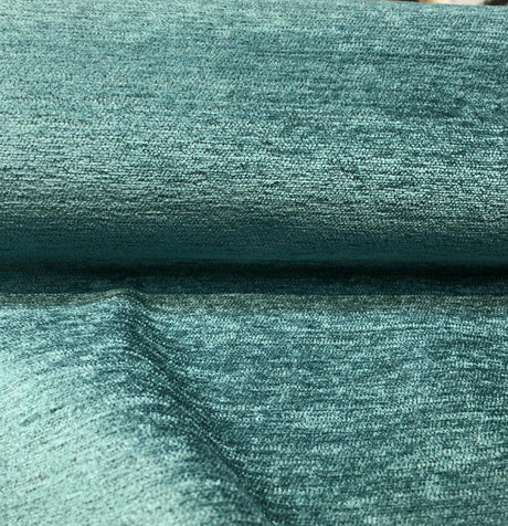 Barcelona Soft Chenille Upholstery Fabric - Turquoise Teal, 56" Width (1 Yard)