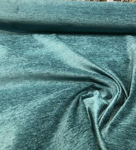 Barcelona Soft Chenille Upholstery Fabric - Turquoise Teal, 56" Width (1 Yard)