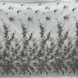 Beaded 3D Floral Multitone Lace Fabric - Sage, 56" Width (1 Yard)