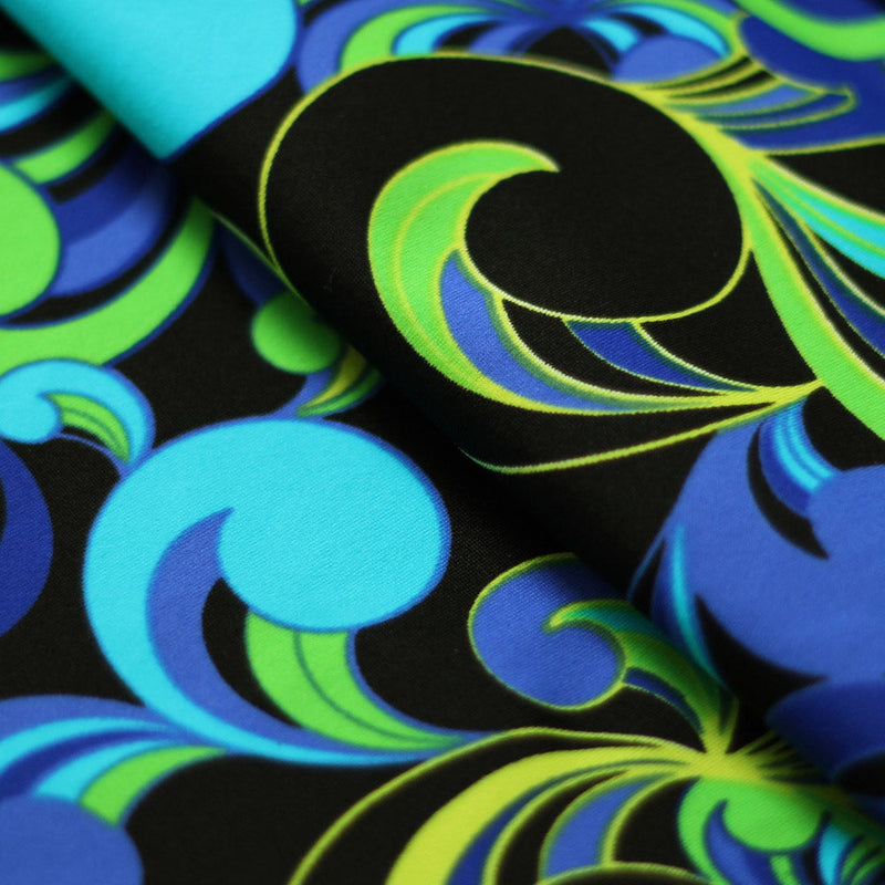 Pucci Fantasy Nylon Spandex Fabric - Multicolor Pucci Print, 58-60 Inch Width (1 Yard)