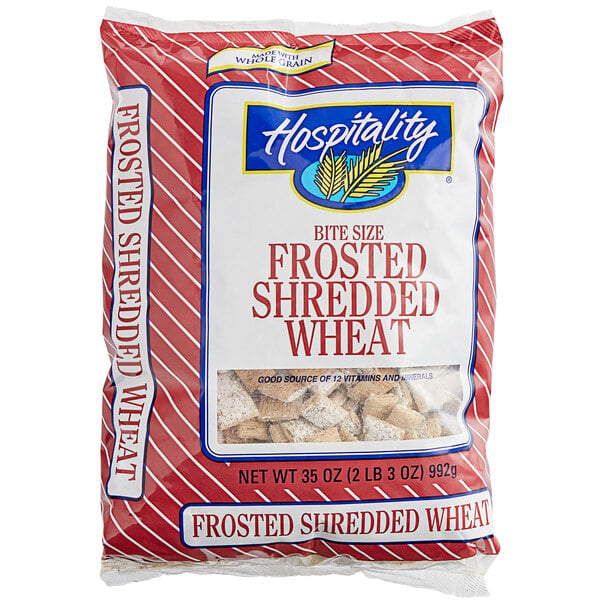 35 oz. Bite Size Frosted Shredded Wheat Cereal - 4/Case