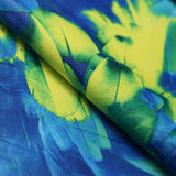 Tropical Feathers Polyester Spandex Fabric - Multicolor Feather Print, 58/60" Width, 200 GSM (1 Yard)