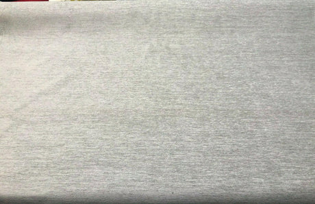Barcelona Silver Soft Chenille Upholstery Fabric - Silver Solid, 56" Width (1 Yard)