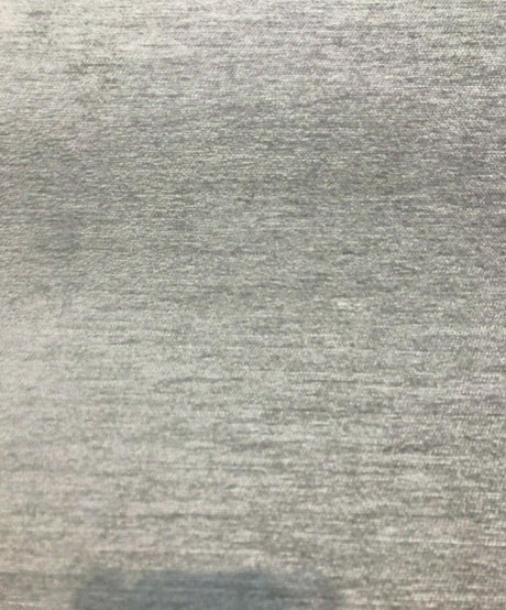 Barcelona Silver Soft Chenille Upholstery Fabric - Silver Solid, 56" Width (1 Yard)
