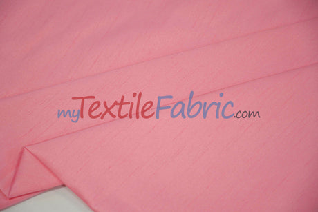 Faux Silk Polyester Dupioni Fabric - Solid Texture, 54" Width, Multiple Colors (Yards, Bolts, Sample Swatch)