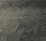 Barcelona Charcoal Soft Chenille Upholstery Fabric - Charcoal Solid, 56" Width (1 Yard)