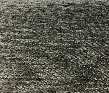 Barcelona Charcoal Soft Chenille Upholstery Fabric - Charcoal Solid, 56" Width (1 Yard)