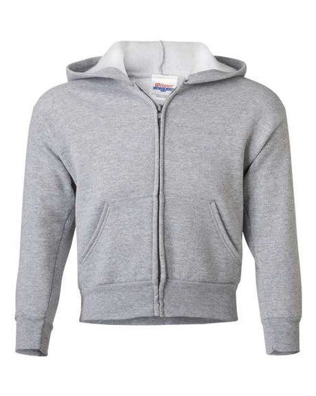 Hanes Youth EcoSmart Full-Zip Hooded Sweatshirt