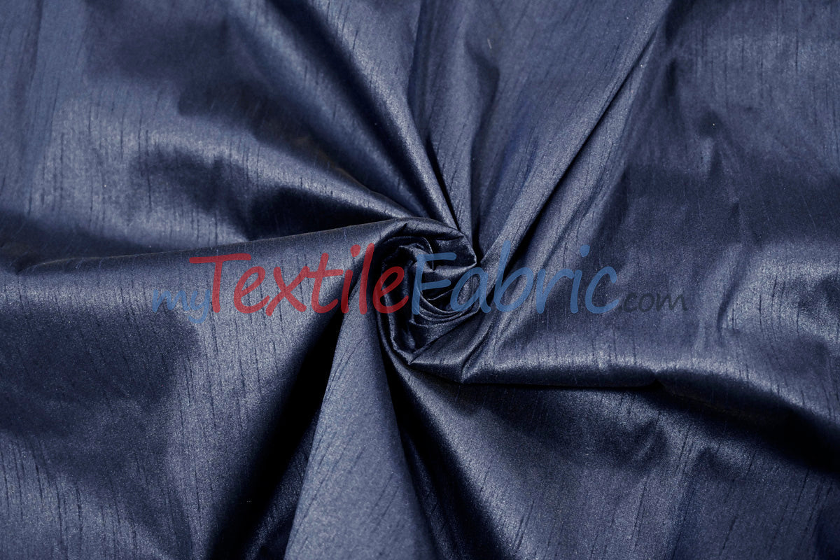 Faux Silk Polyester Dupioni Fabric - Solid Texture, 54" Width, Multiple Colors (Yards, Bolts, Sample Swatch)