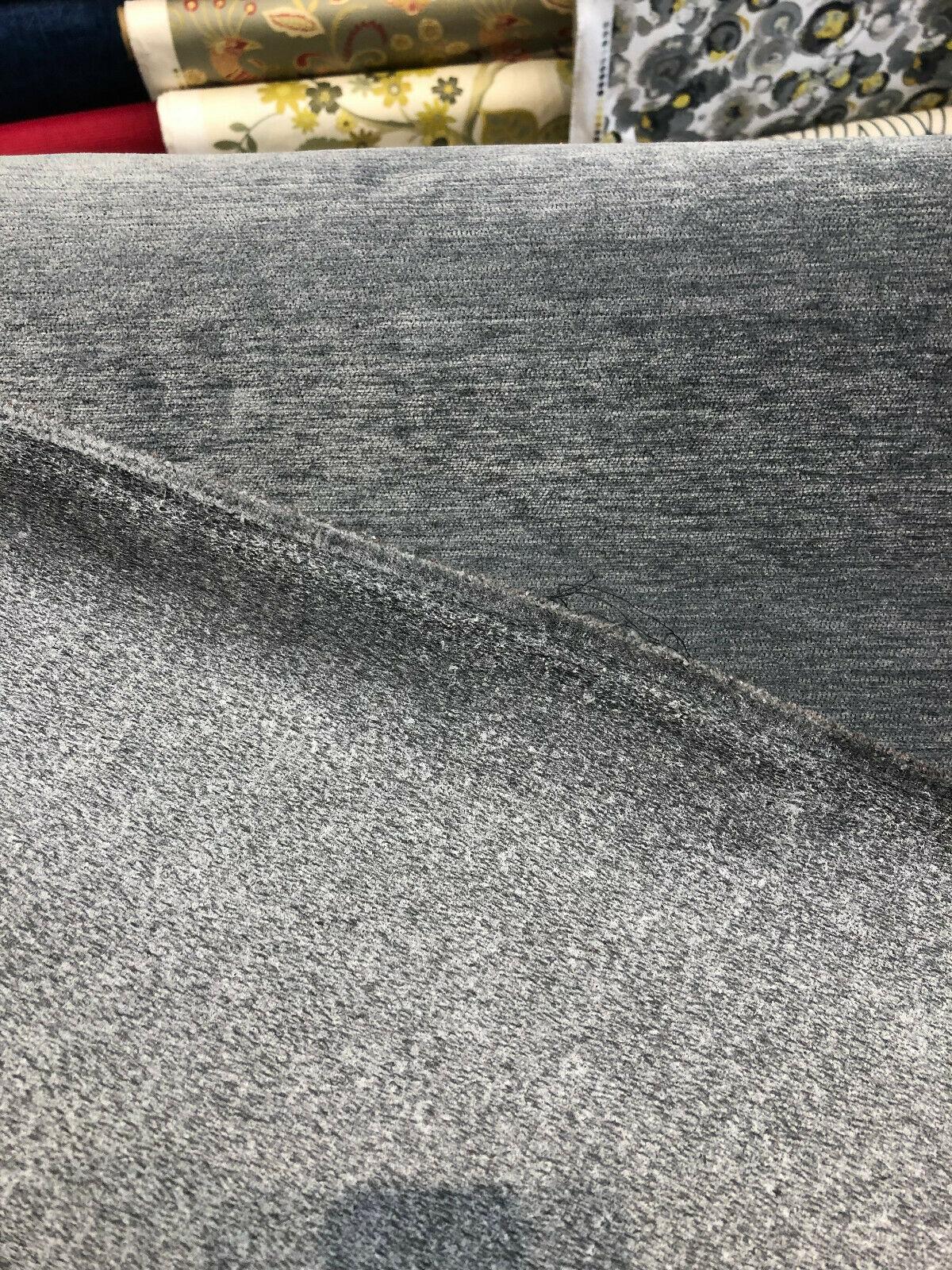 Barcelona Slate Soft Chenille Upholstery Fabric - Slate Solid, 56" Width (1 Yard)