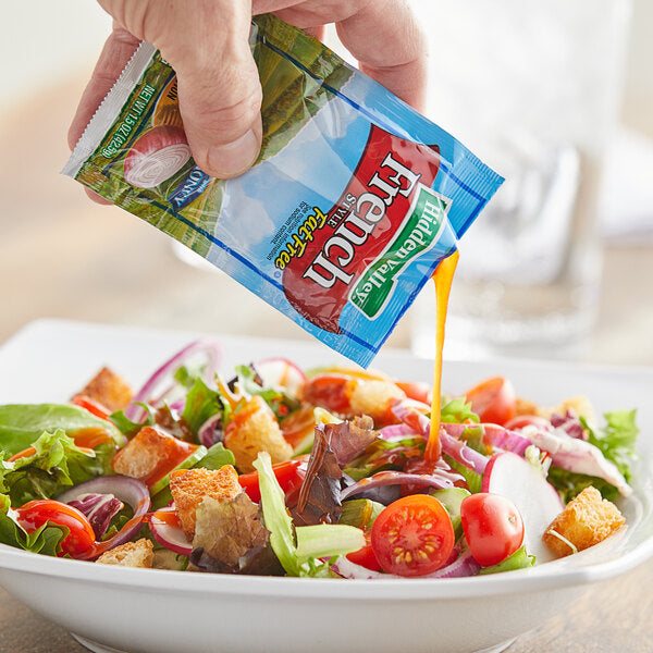 Hidden Valley 1.5 oz. Fat Free French Dressing with Honey Packet - 84/Case