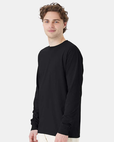 Hanes unisex garment-dyed soft cotton long sleeve T-shirt