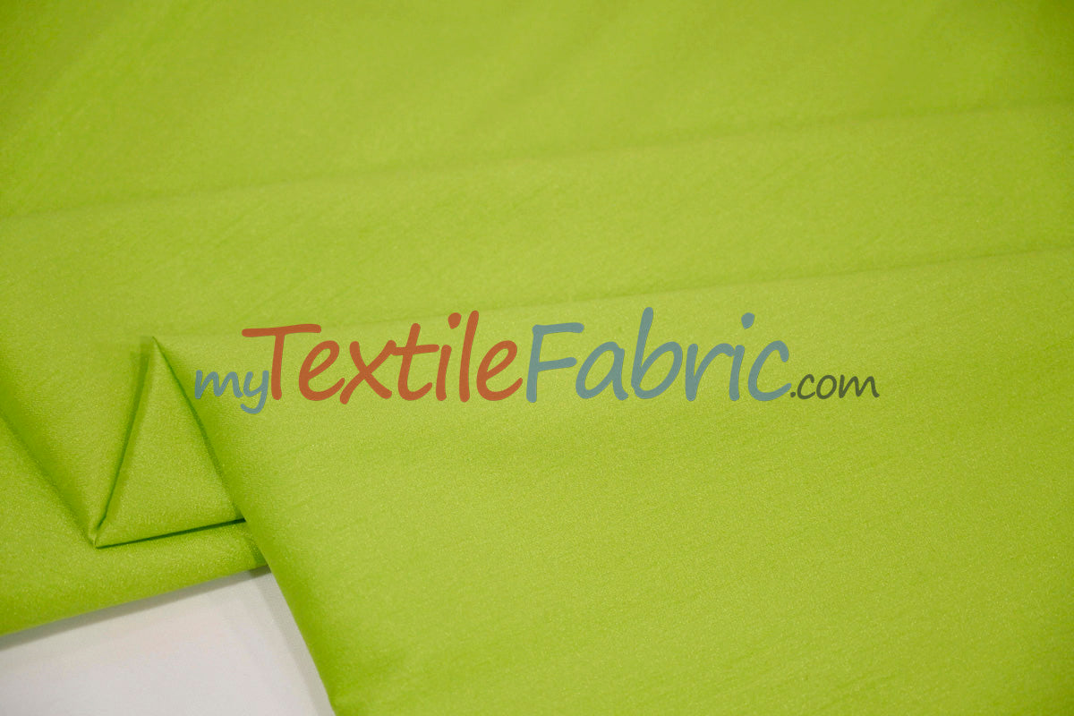 Faux Silk Polyester Dupioni Fabric - Solid Texture, 54" Width, Multiple Colors (Yards, Bolts, Sample Swatch)