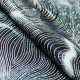 Fur DZN Polyester Spandex Fabric - Abstract Print, Black And White Or Multicolor, 58/60" Width (1 Yard)