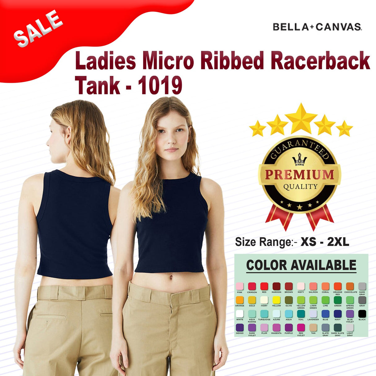 Bella + Canvas® Ladies' Micro Ribbed Racerback Tank