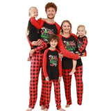 Christmas Loungewear Plaid Patchwork Print Pajamas Outfits