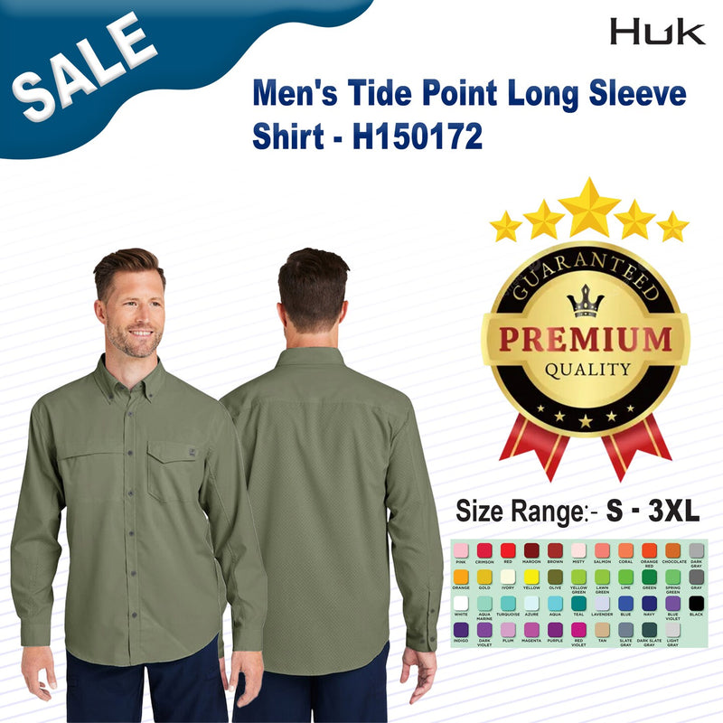 HUK® Men's Tide Point Long Sleeve Shirt