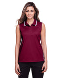 Devon & Jones® Ladies Plaited Tipped Sleeveless Polo