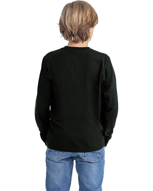 Next Level® Apparel Youth Cotton Crewneck Long Sleeve T-Shirt