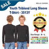 Bella + Canvas® Youth Triblend Long-Sleeve T-Shirt - 3513Y