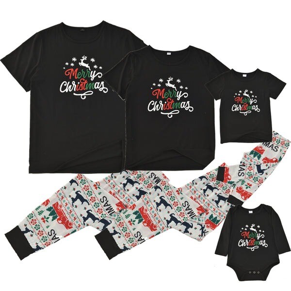 Merry Christmas Loungewear Sets T-shirt Pants Bodysuit